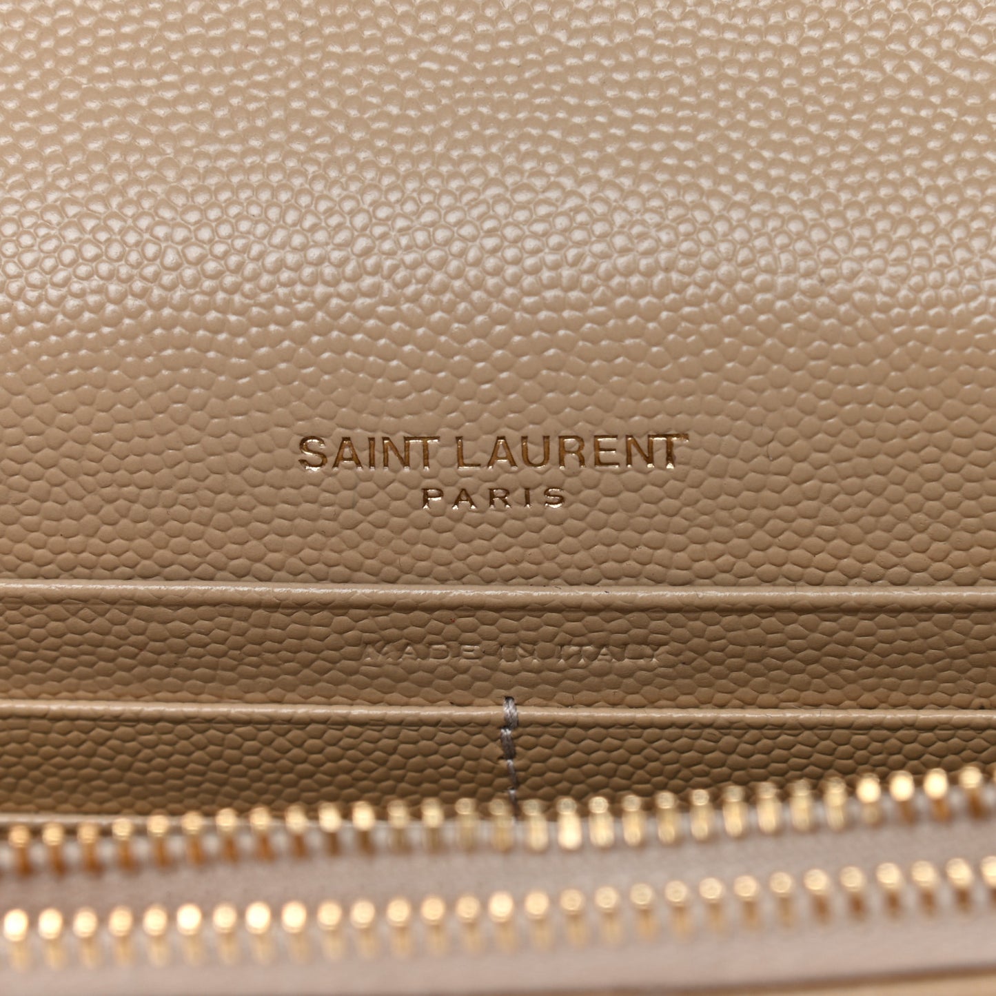 Grain De Poudre Matelasse Chevron Monogram Envelope Chain Wallet Nude Powder