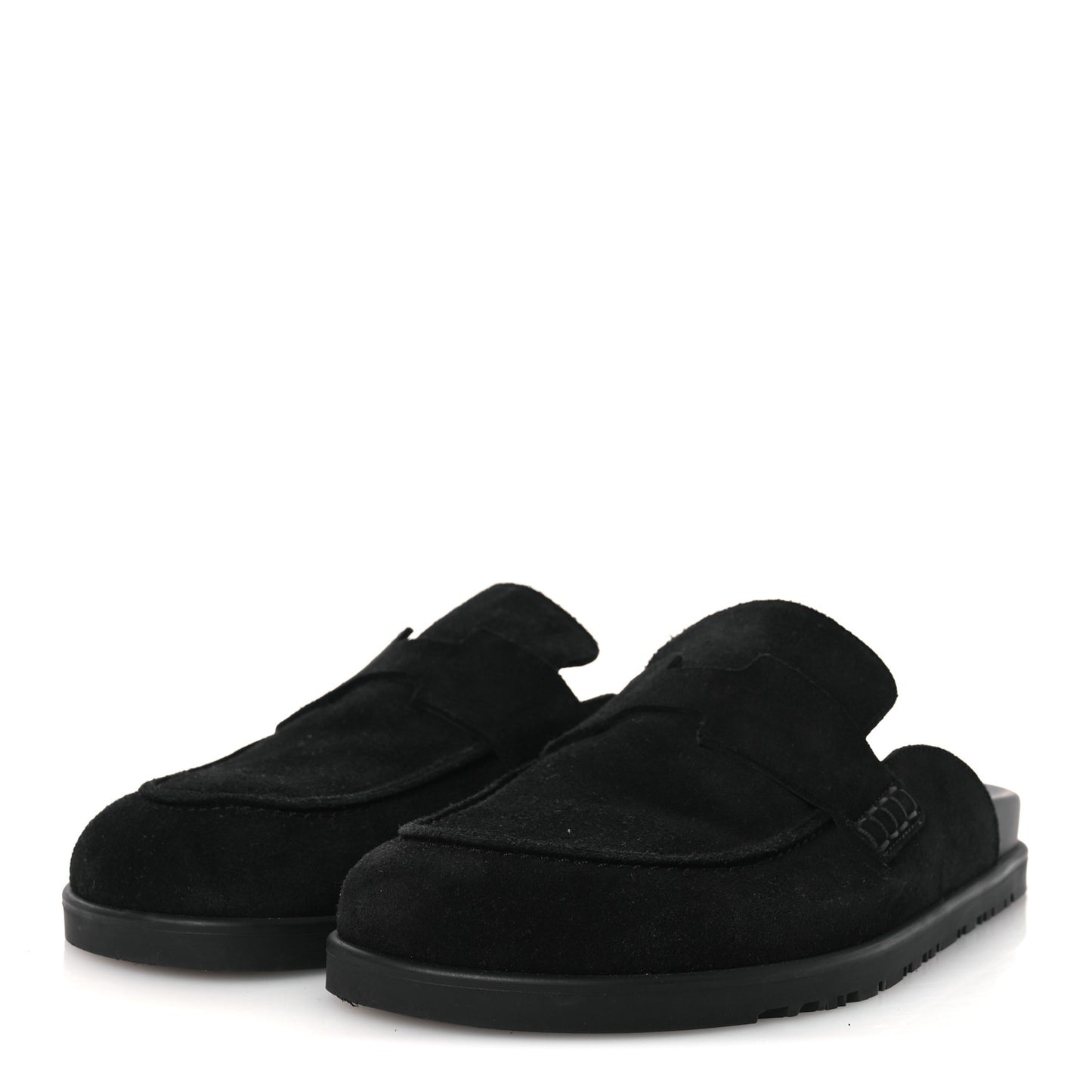Suede Calfskin Go Mules 39 Black