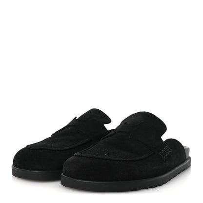 Hermes Suede Calfskin Go Mules 39 Black 4 of 11