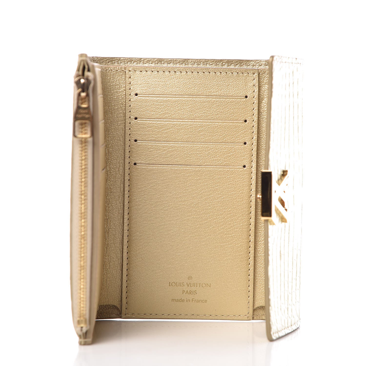 Louis Vuitton Crocodile Capucines Compact Wallet Light Gold 5 of 7