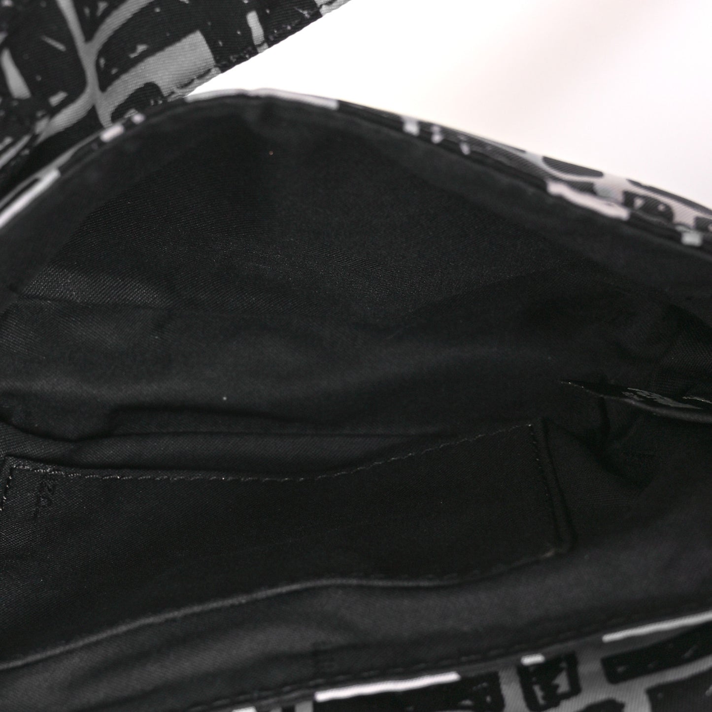 X JOSHUA VIDES Nylon FF Cloudy Mini Belt Baguette Bag White Celeste Black