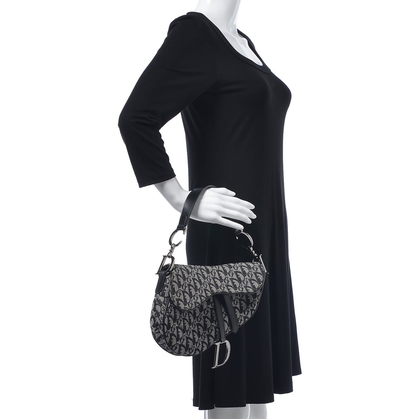 Monogram Saddle Bag Black