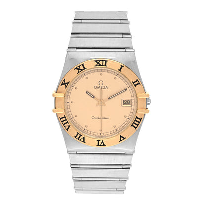 Omega Stainless Steel 18K Yellow Gold 33mm Constellation Quartz Watch Champagne 396.1075 1 of 4