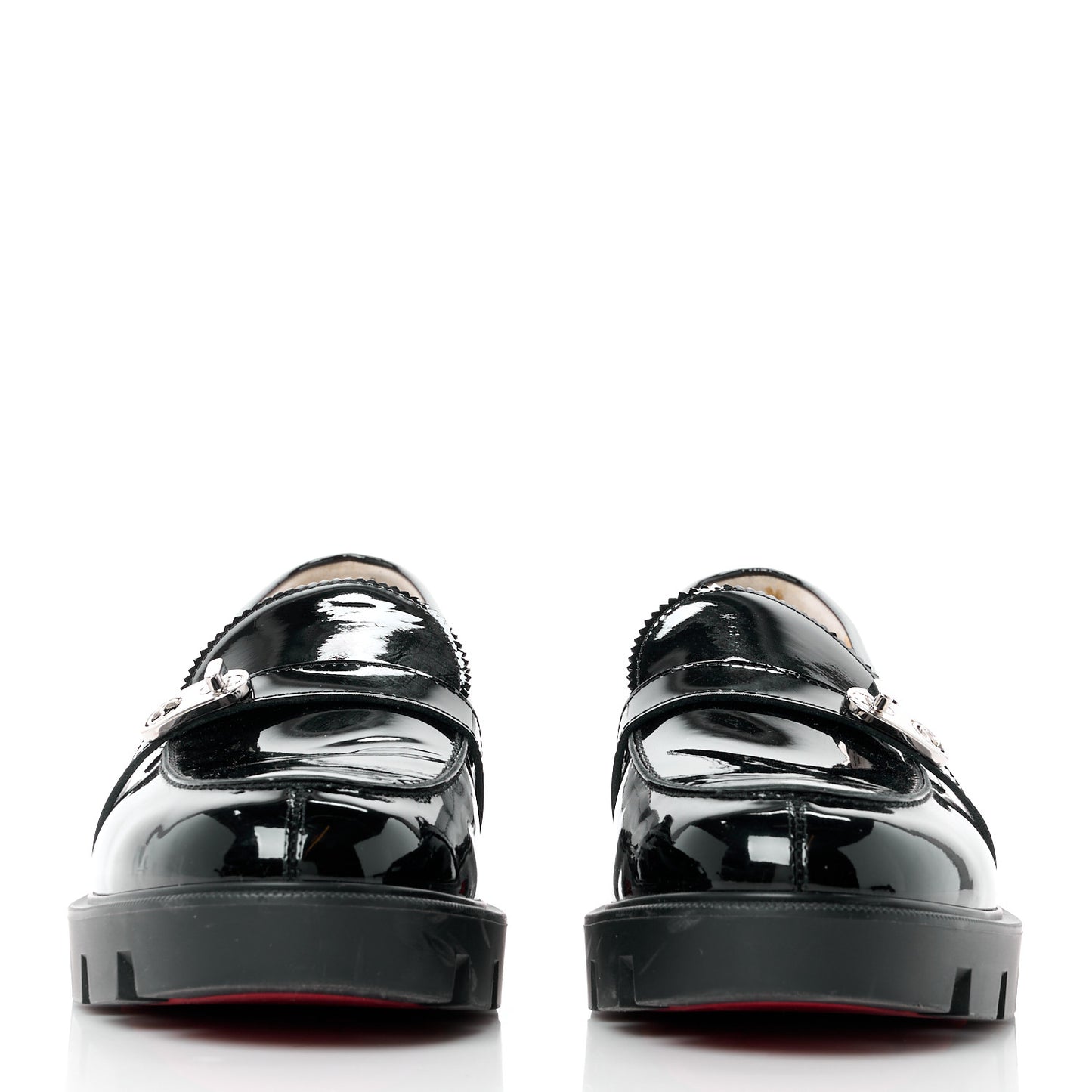 Patent Lock Woody Loafers 41 Black