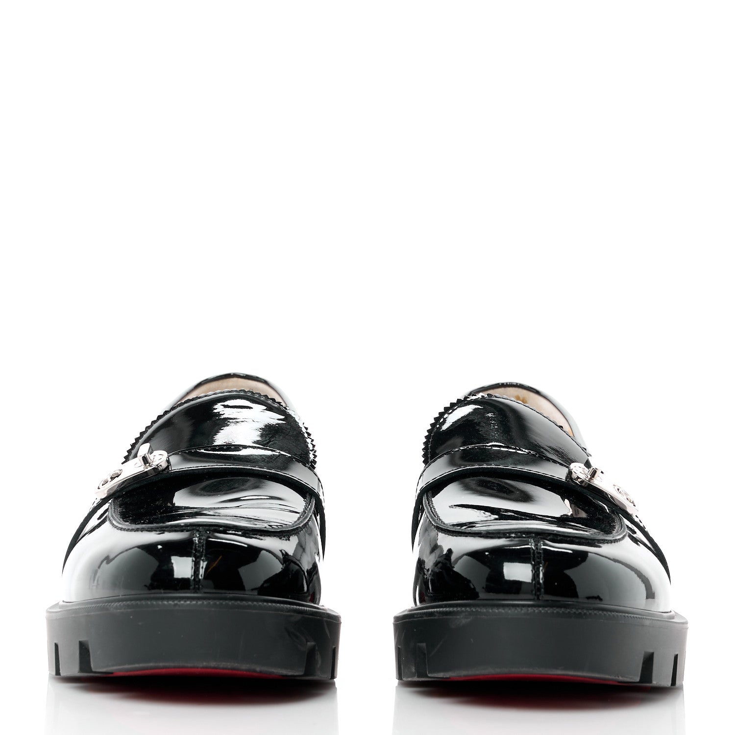 Christian Louboutin Patent Lock Woody Loafers 41 Black 2 of 9