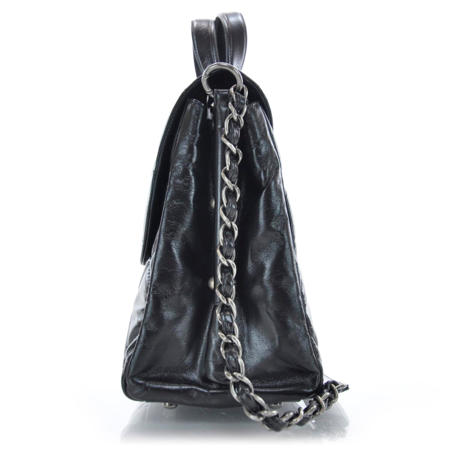 Calfskin Quilted Boy Bag Black