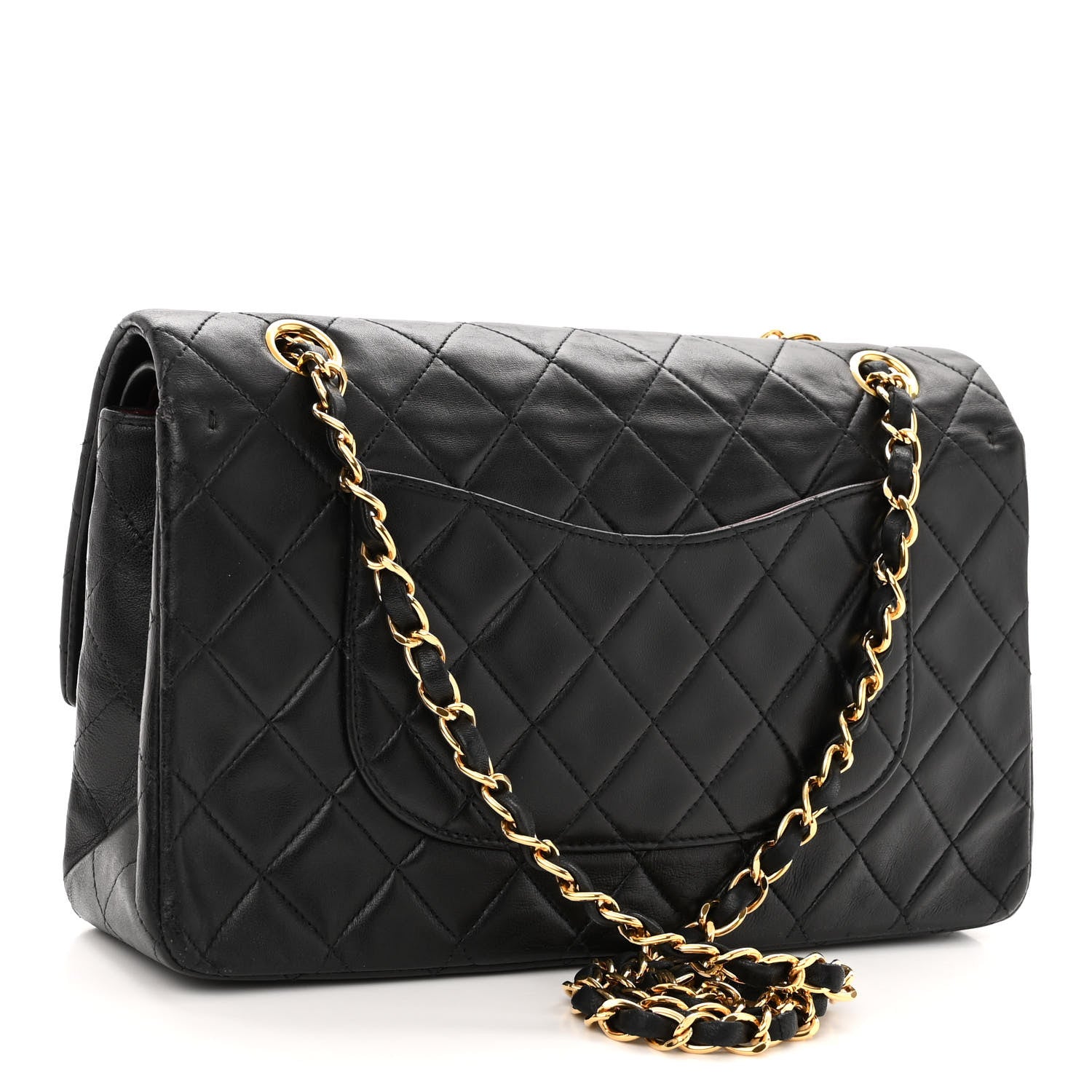 Chanel Lambskin Quilted Medium Double Flap Black 2 of 9
