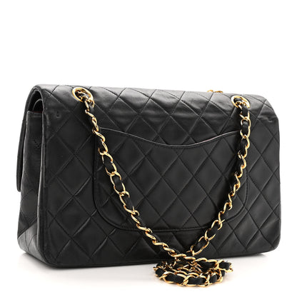 Chanel Lambskin Quilted Medium Double Flap Black 2 of 9