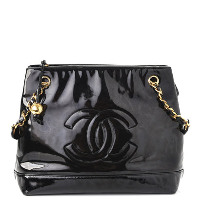 Chanel Patent CC Shoulder Bag Black 1 of 8