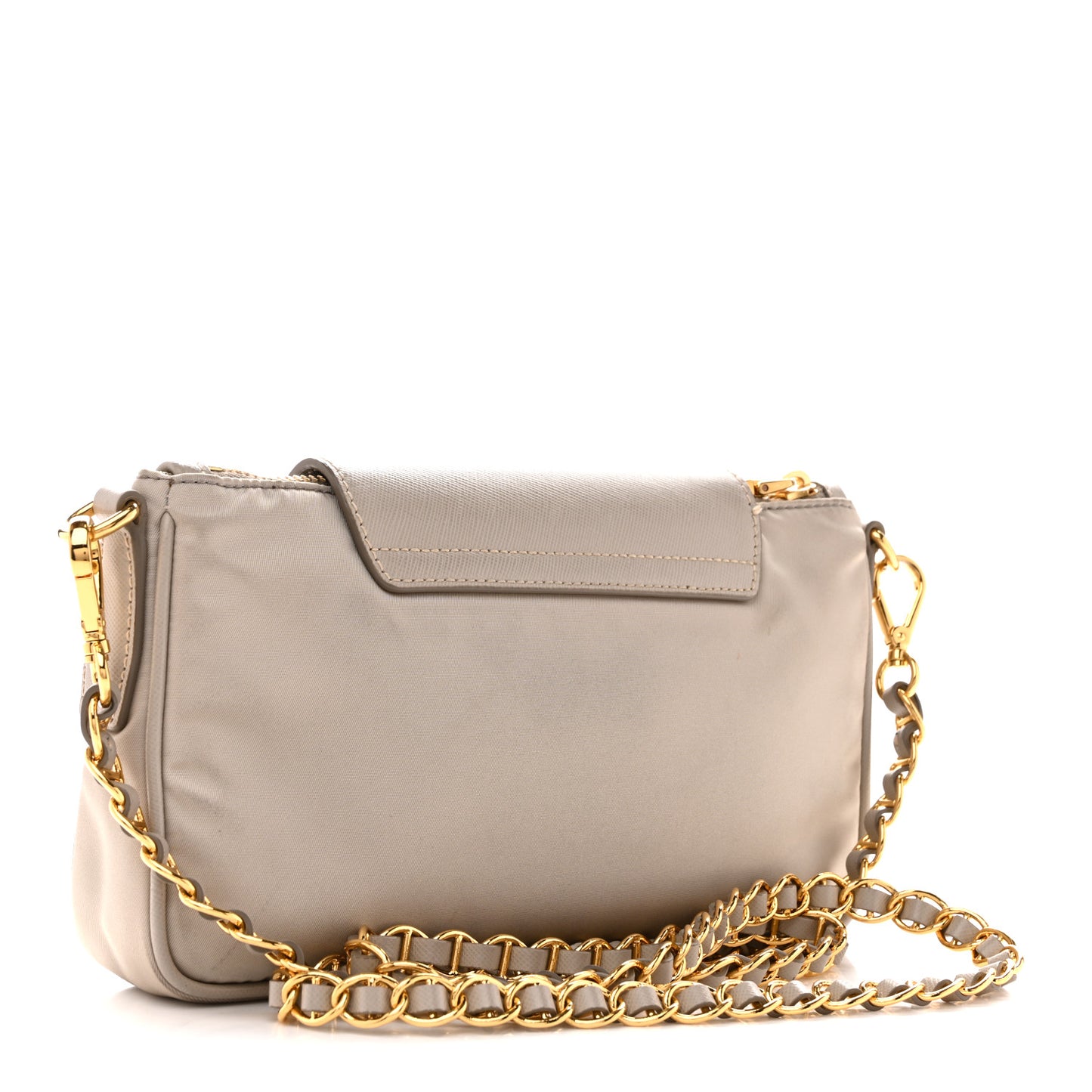 Tessuto Nylon Saffiano Crossbody Bag Pomice