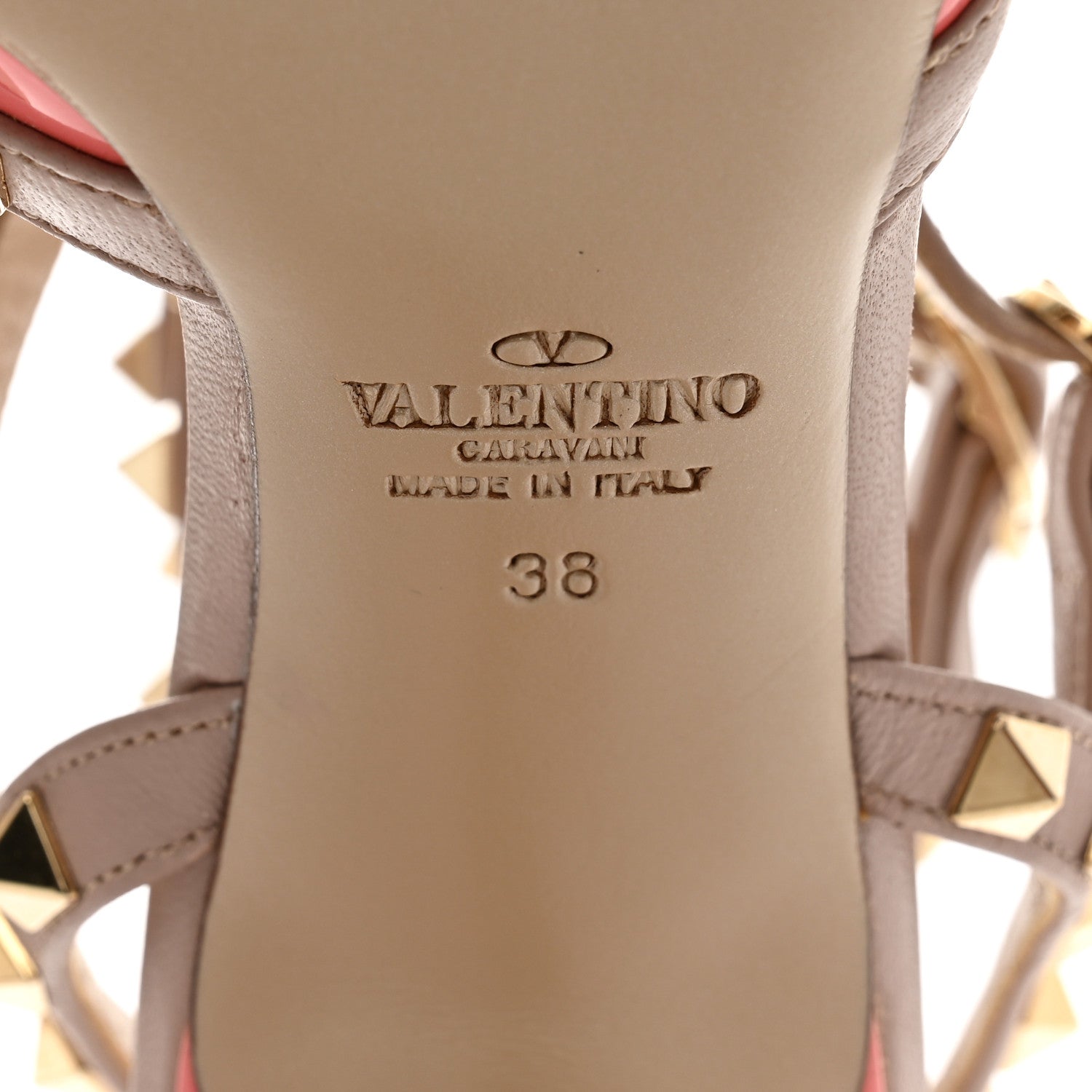 Valentino Garavani Patent Nappa Rockstud Ankle Strap 65mm Pumps 38 Candy Rose Poudre 7 of 10