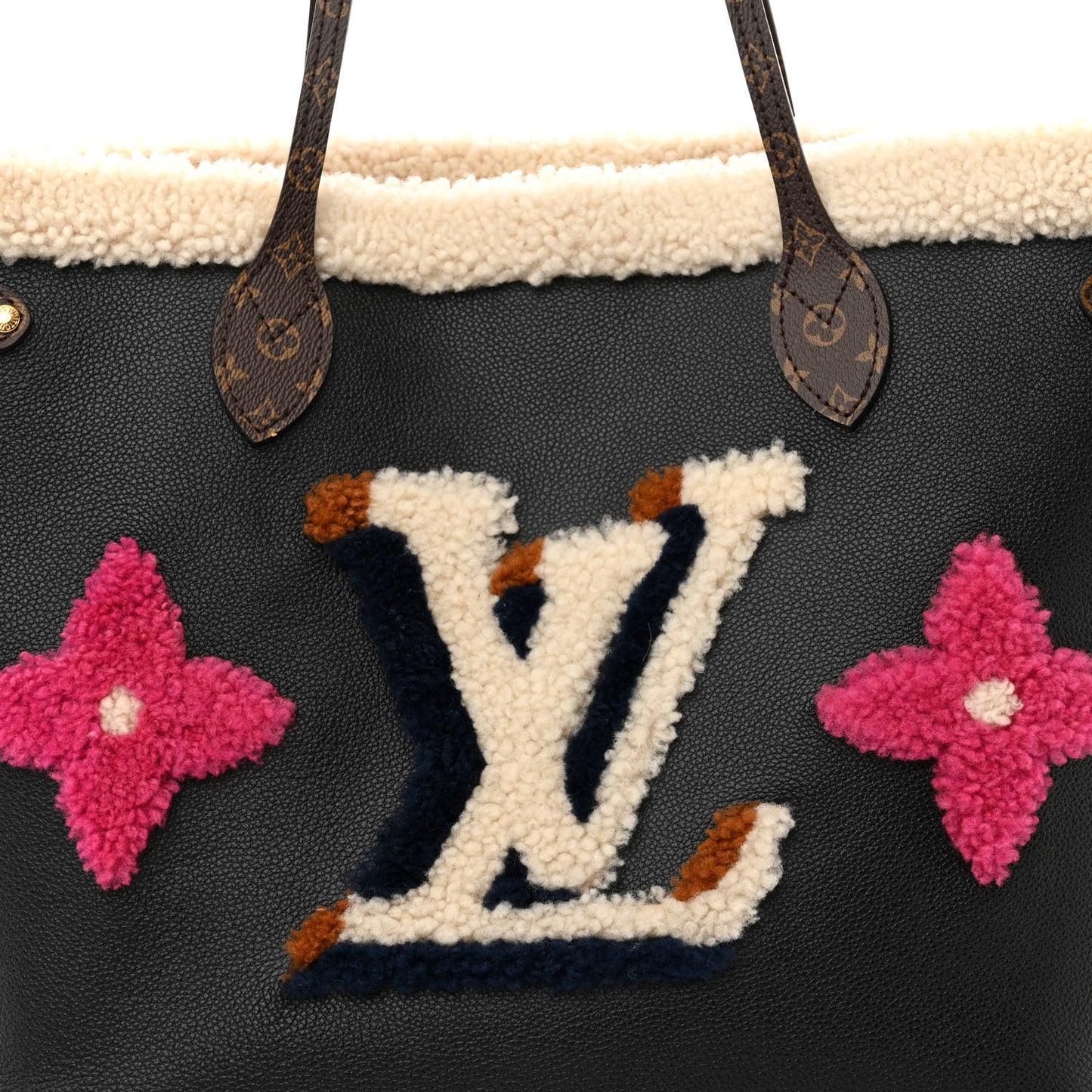 Calfskin Monogram Teddy Neverfull MM Black