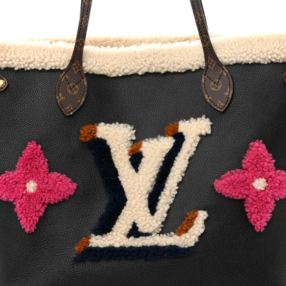 Louis Vuitton Calfskin Monogram Teddy Neverfull MM Black 7 of 9