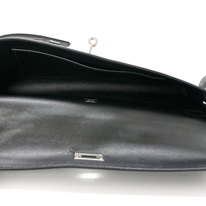Hermes Swift Kelly Cut Clutch Pochette Black 5 of 8