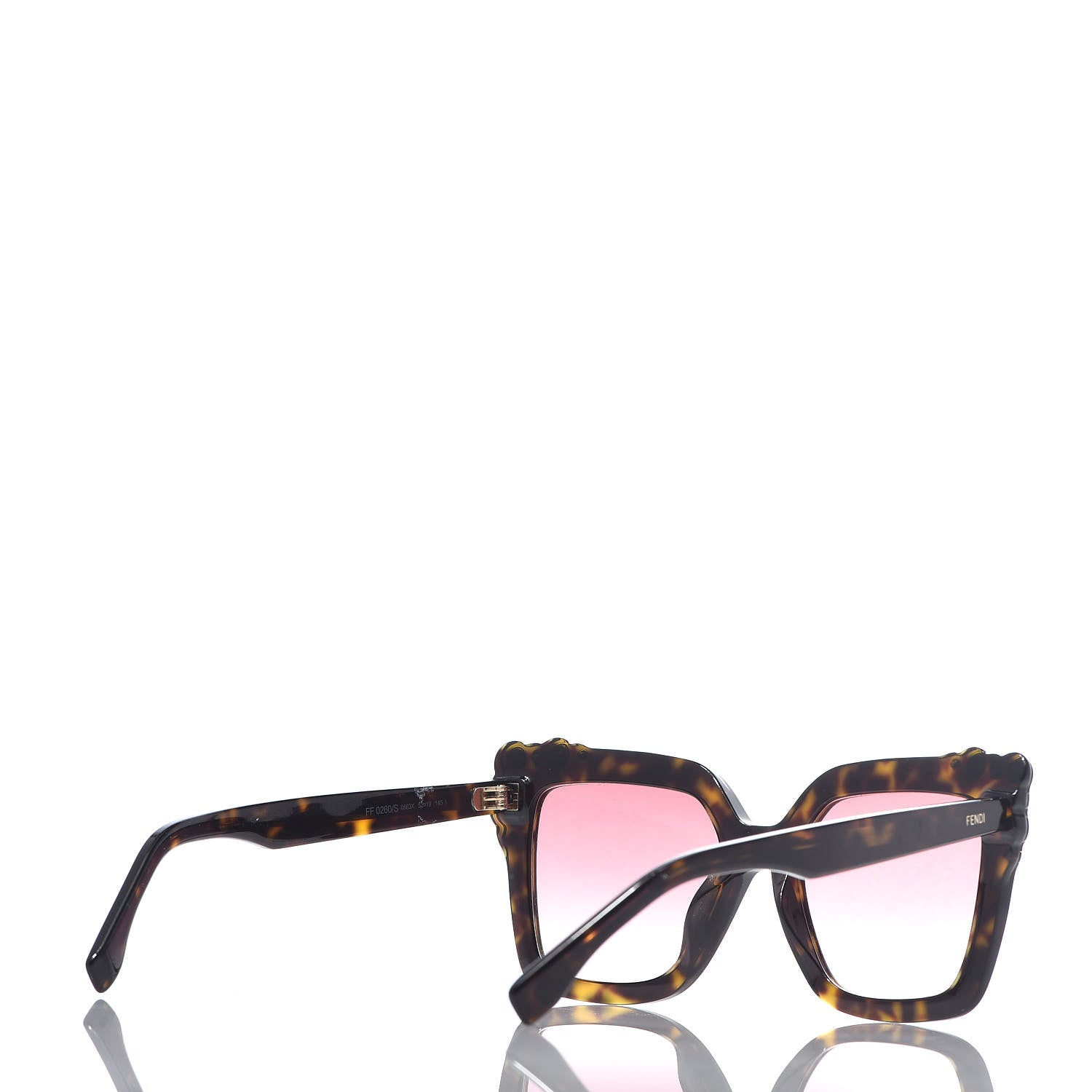 Fendi Studded Can Eye Sunglasses FF 0260/S Havana 4 of 8