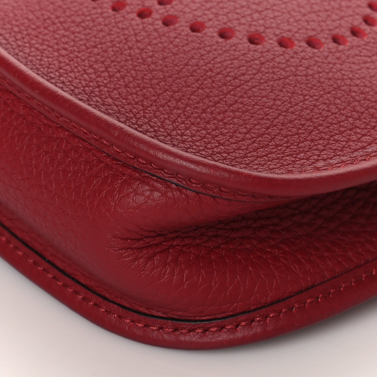 Hermes Taurillon Clemence Evelyne TPM Rouge Grenat 10 of 11
