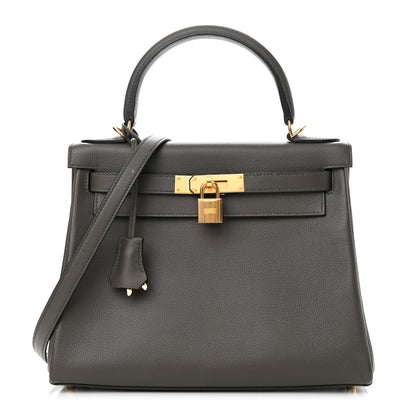Hermes Evercolor Kelly Retourne 28 Vert De Gris 1 of 12
