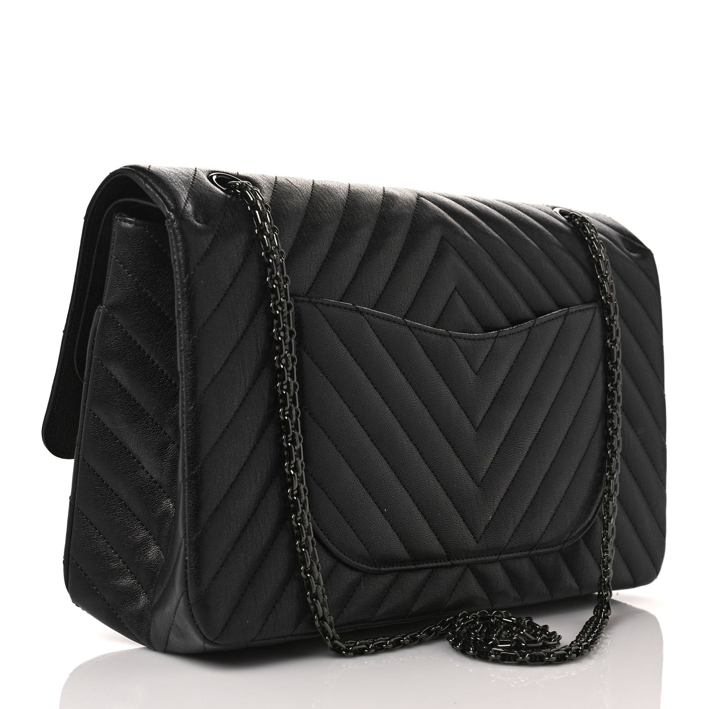 Sheepskin Chevron Quilted 2.55 Reissue 227 Flap So Black