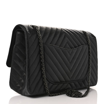 Chanel Sheepskin Chevron Quilted 2.55 Reissue 227 Flap So Black 3 of 10