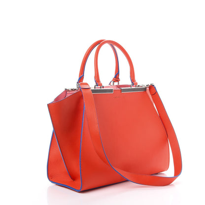 Fendi Vitello Dolce Shiny Nappa Petite 3Jours Tote Papavero 4 of 8