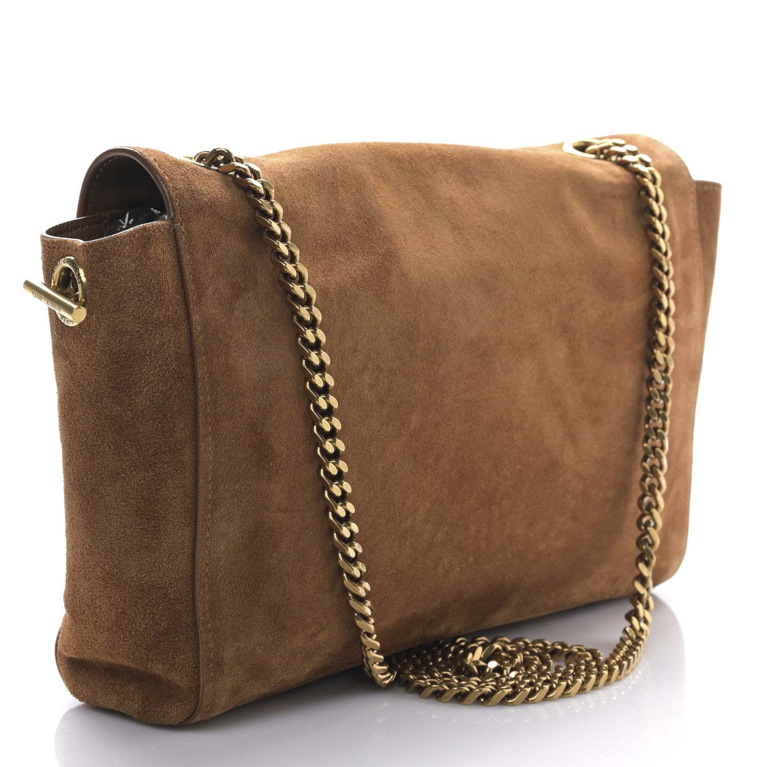 Saint Laurent Smooth Calfskin Suede Medium Reversible Monogram Kate Satchel Light Ochre 2 of 8