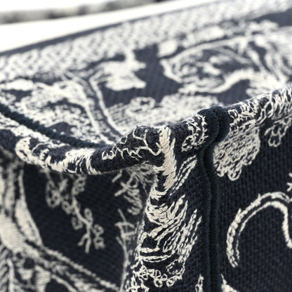 Christian Dior Canvas Embroidered Medium Toile De Jouy Reverse Book Tote Blue 11 of 12