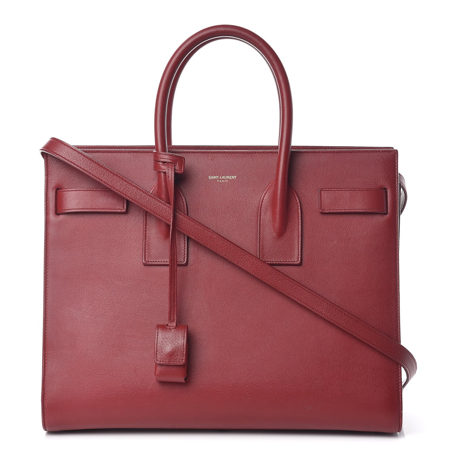 Saint Laurent Calfskin Small Sac De Jour Oxblood 1 of 21