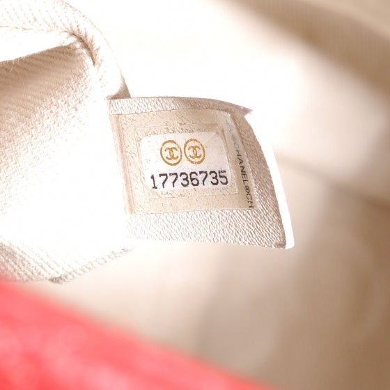 Caviar Timeless Large Shopping Tote Red