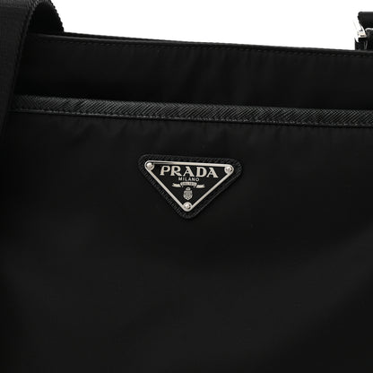 Prada Re-Nylon Saffiano Pocket Flat Messenger Bag Black 7 of 9