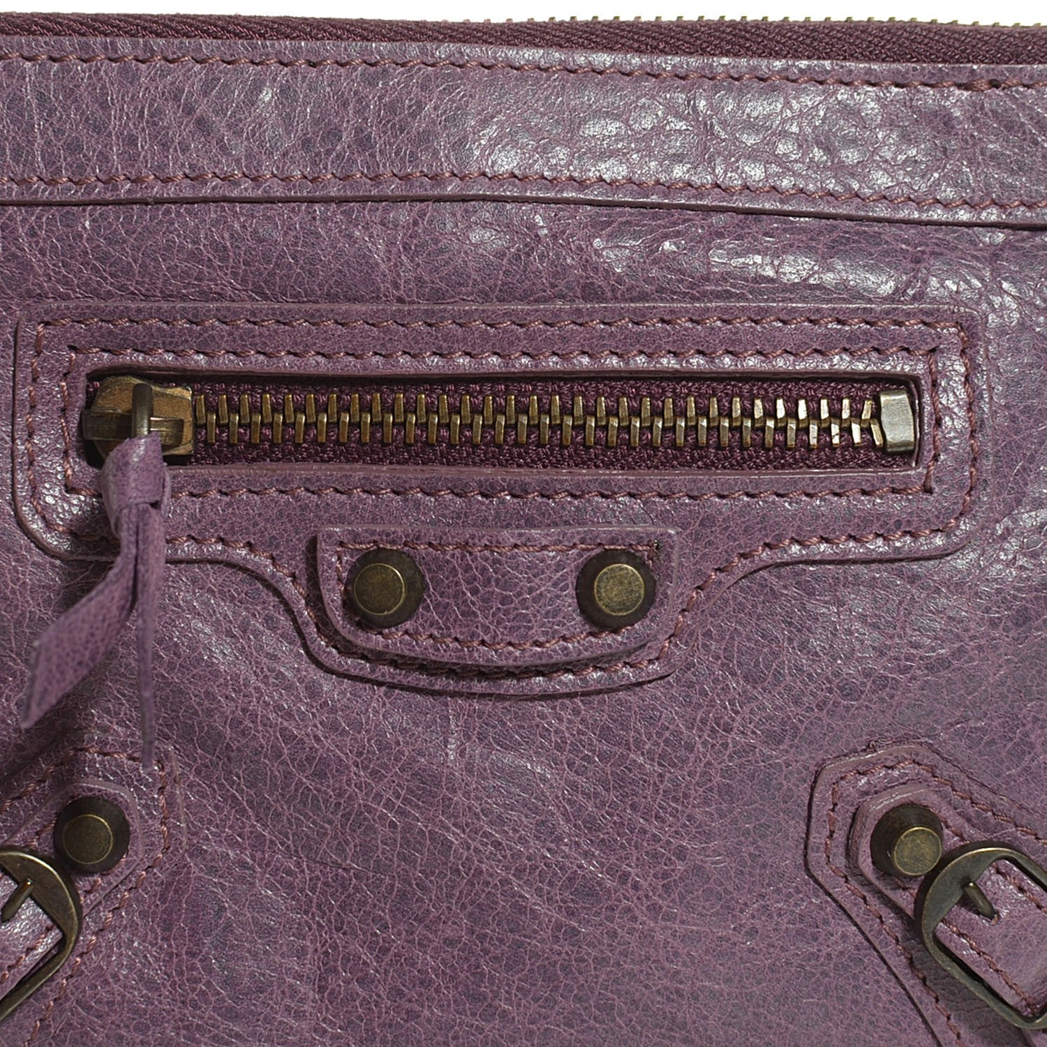 Balenciaga Agneau Classic Hardware M Porte-Monnaie Coin Purse Murier 10 of 10