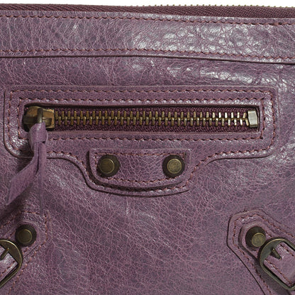 Balenciaga Agneau Classic Hardware M Porte-Monnaie Coin Purse Murier 10 of 10