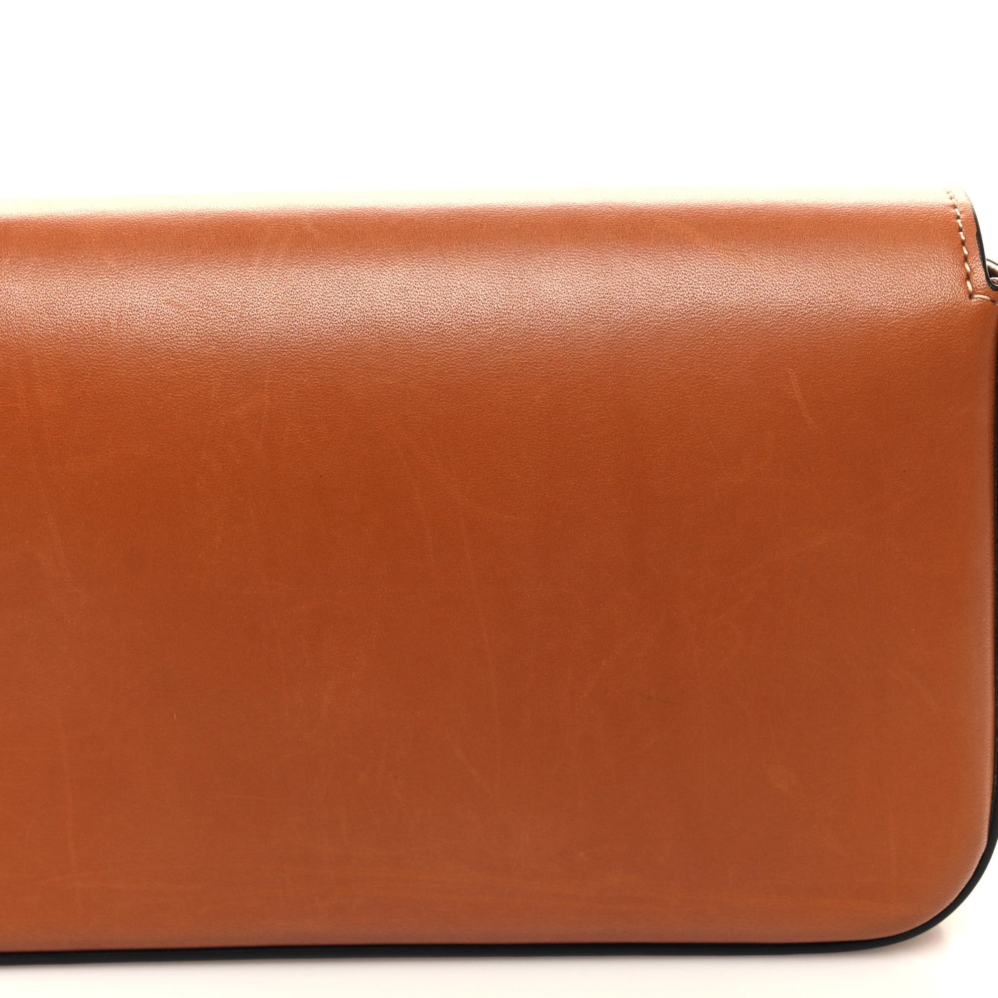 Natural Calfskin Triomphe Shoulder Bag Tan