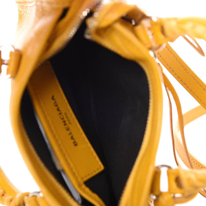 Balenciaga Chevre Silver Metallic Edge Hardware Nano City Jaune Epi 15 of 16
