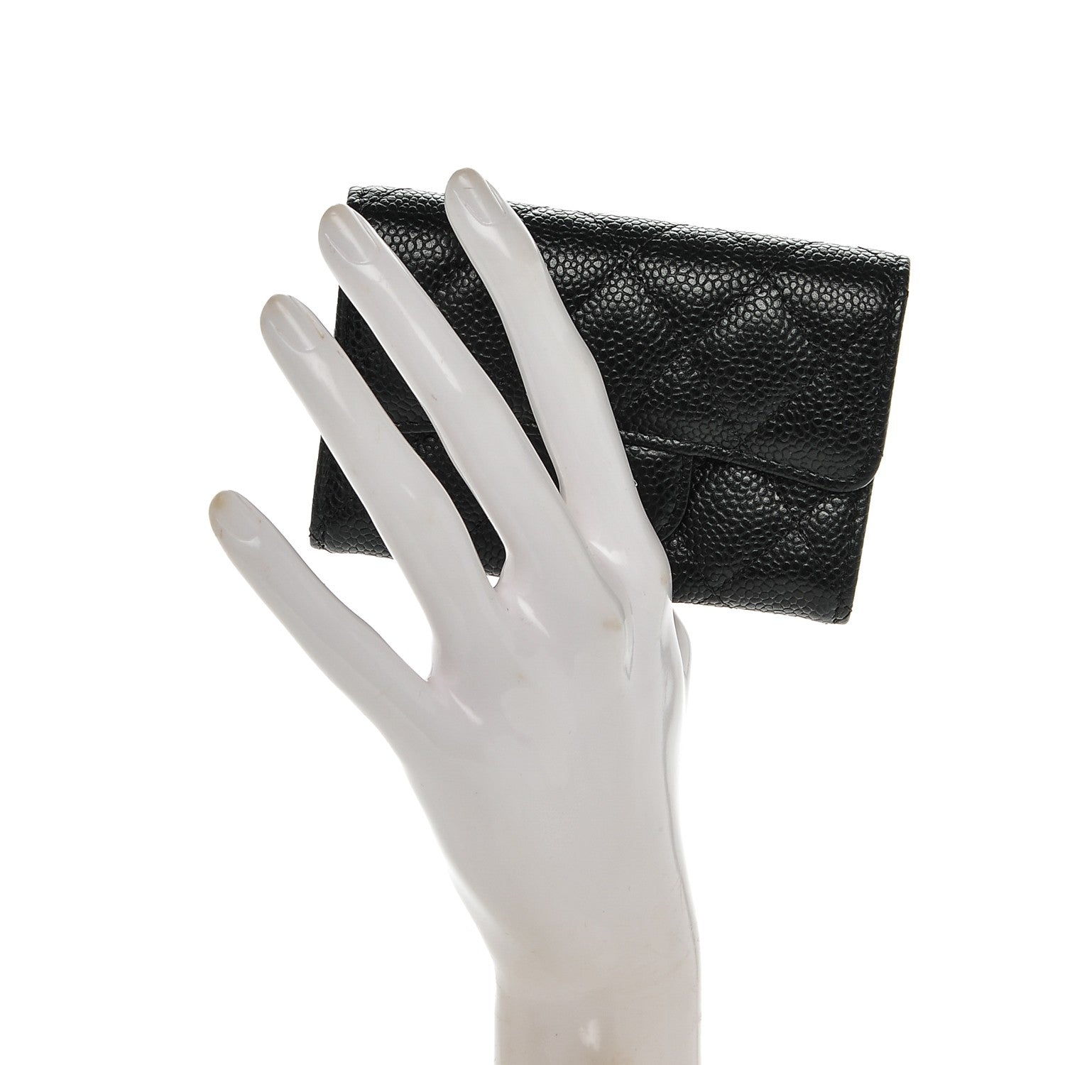 Chanel Caviar Quilted Flap Card Holder Black 2 of 8