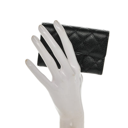 Chanel Caviar Quilted Flap Card Holder Black 2 of 8