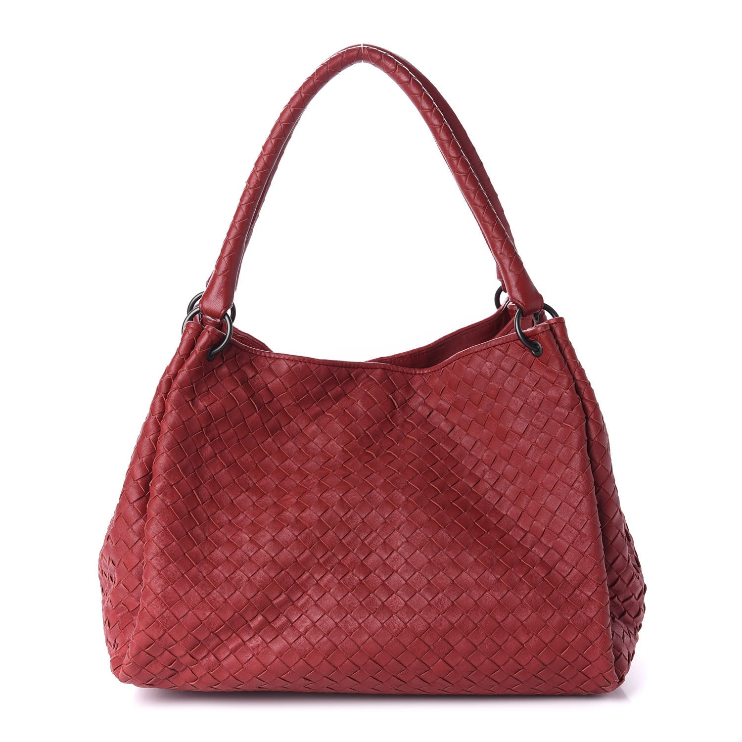 Bottega Veneta Nappa Intrecciato Parachute Bag Red 1 of 9