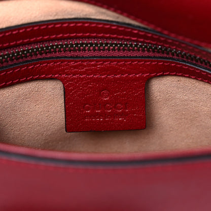 Gucci New Sakai Calfskin Lux Small Dahlia Messenger Shoulder Bag New Cherry Red 6 of 12