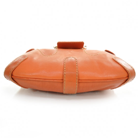 Leather Small Catch Hobo Orange