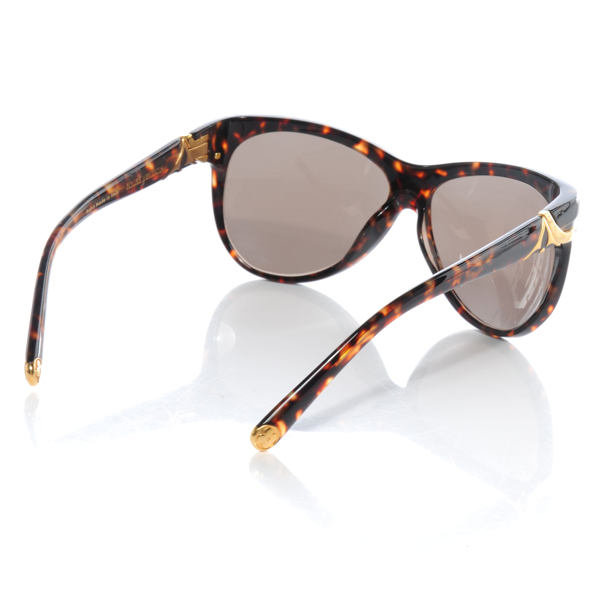 Louis Vuitton Acetate Dahlia Carre Sunglasses Dark Tortoise 2 of 5