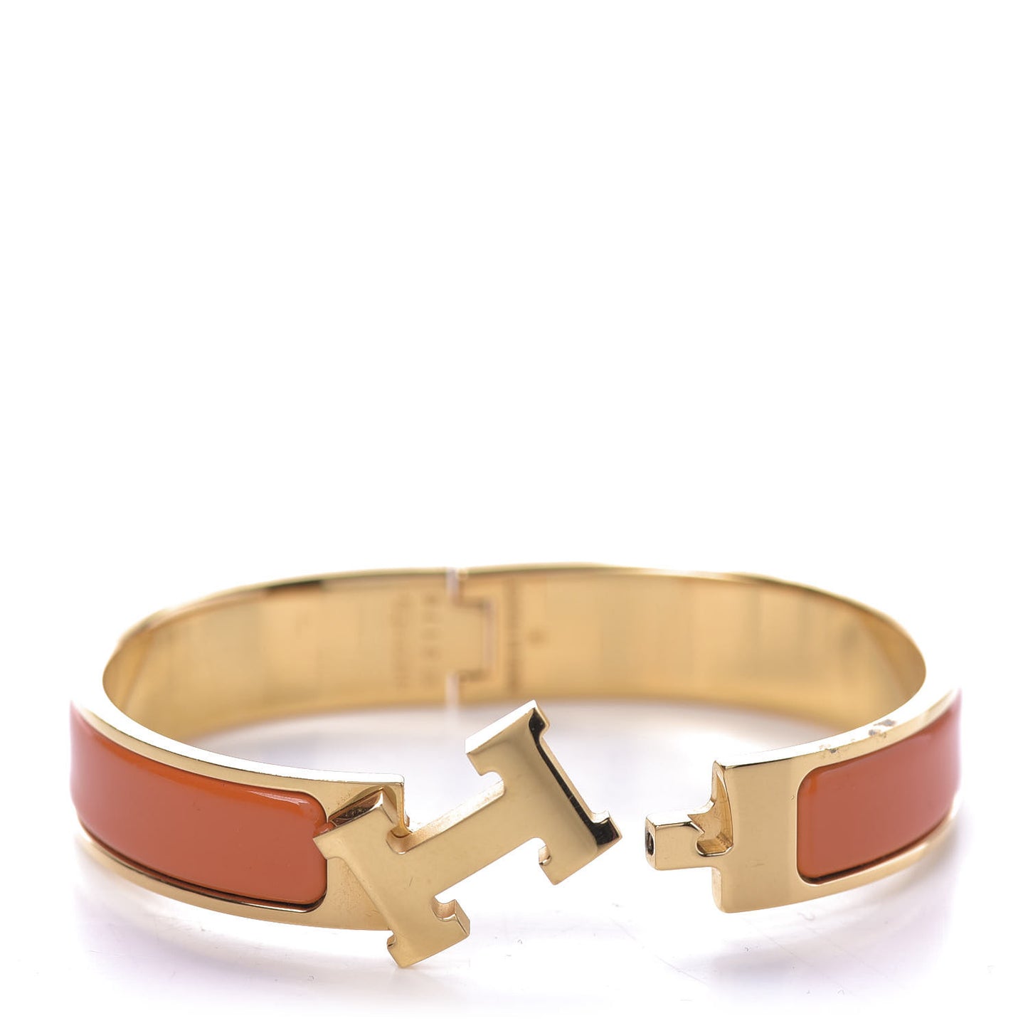 Enamel Narrow Clic Clac H Bracelet PM Orange