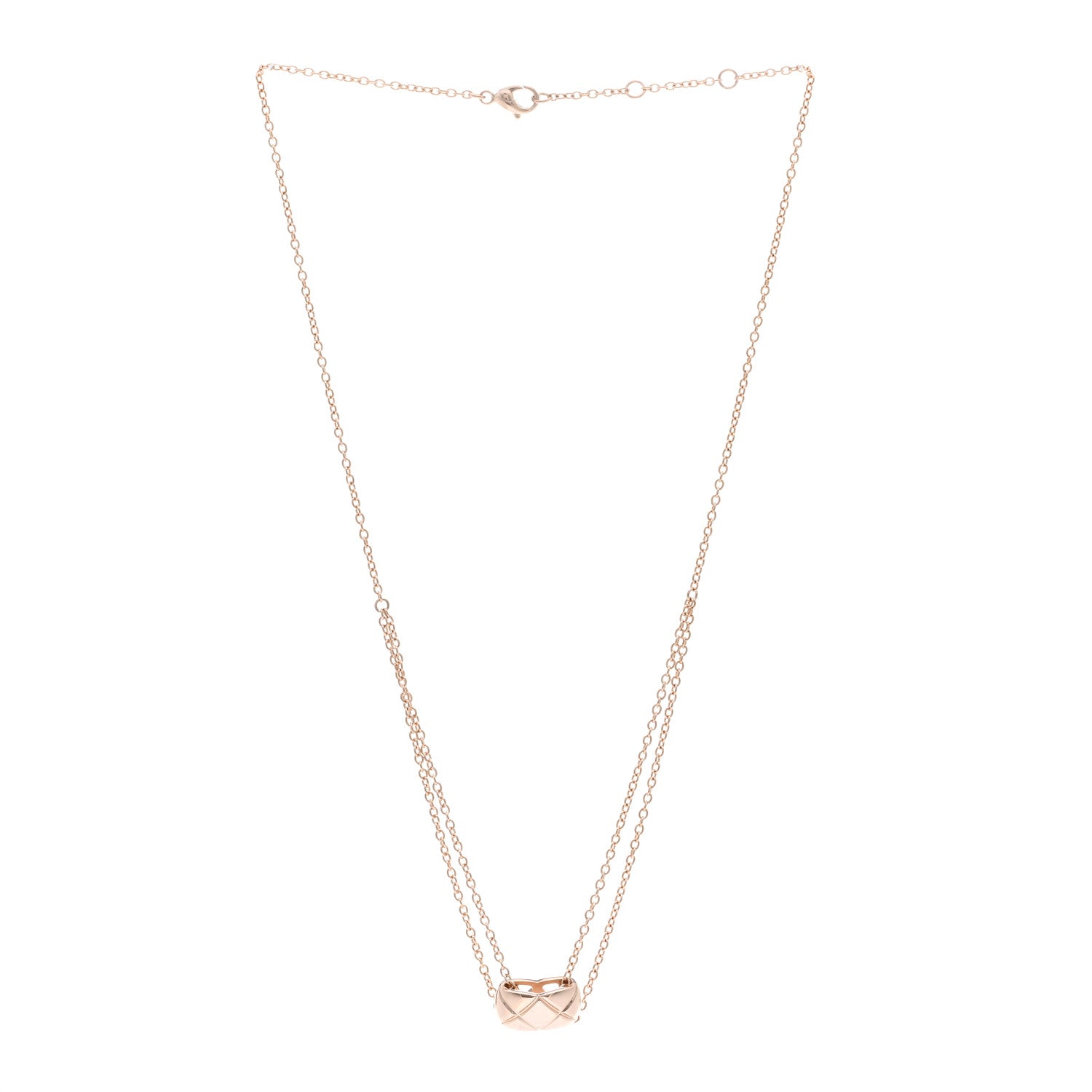 Chanel 18K Beige Gold Coco Crush Pendant Necklace 3 of 4