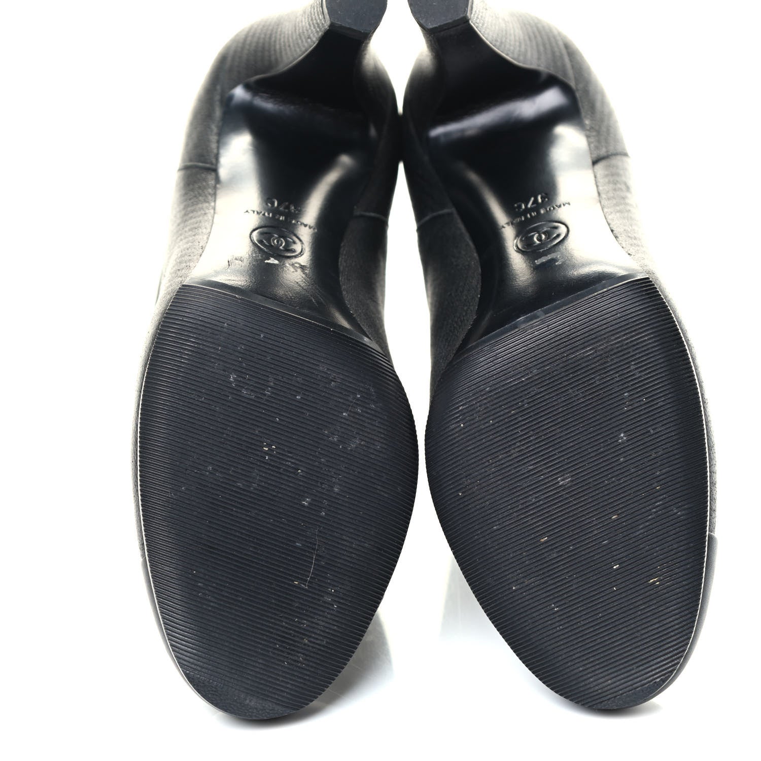 Chanel CC Cap Toe Ankle Boots 37 Black 8 of 8