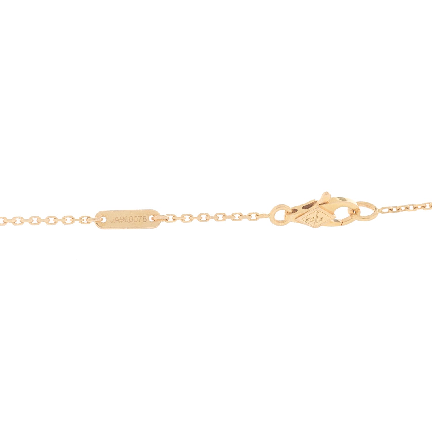 Van Cleef & Arpels 18K Rose Gold Carnelian Sweet Alhambra Pendant Necklace 6 of 6