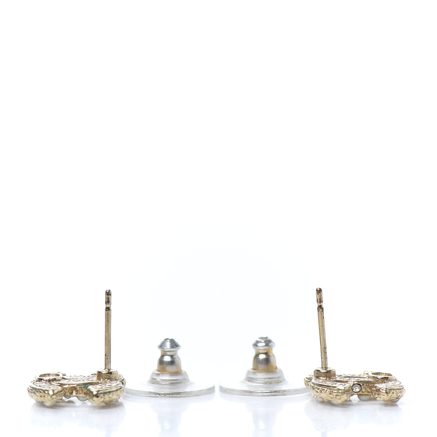 Chanel Pearl CC Earrings Gold 3 of 4