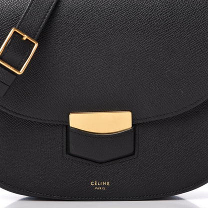 Celine Grained Calfskin Compact Trotteur Black 9 of 9
