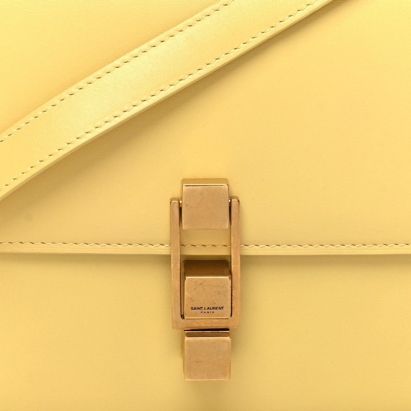 Smooth Calfskin Carre Satchel Paille