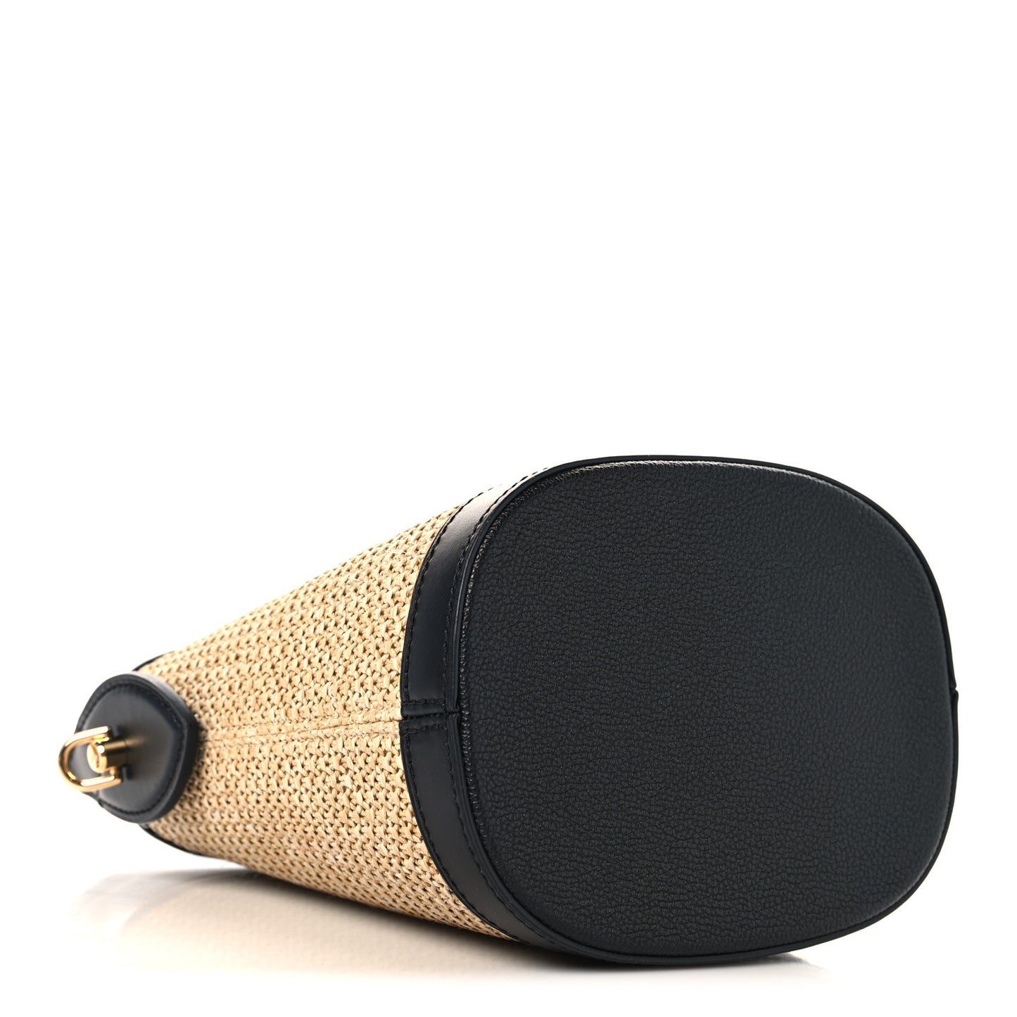 Raffia Petit Bucket Black