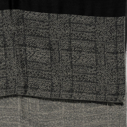 Chanel Cashmere Wool Silk CC Logo Scarf 1 of 5