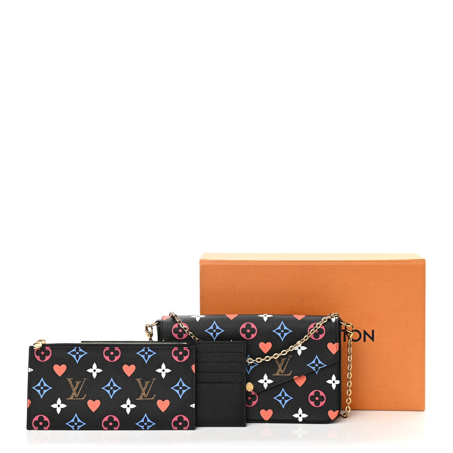 Louis Vuitton Game On Felicie Chain Wallet Black 13 of 13