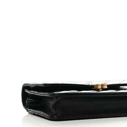 Chanel Calfskin Quilted Perfect Fit Wallet On Chain WOC Black 10 of 12